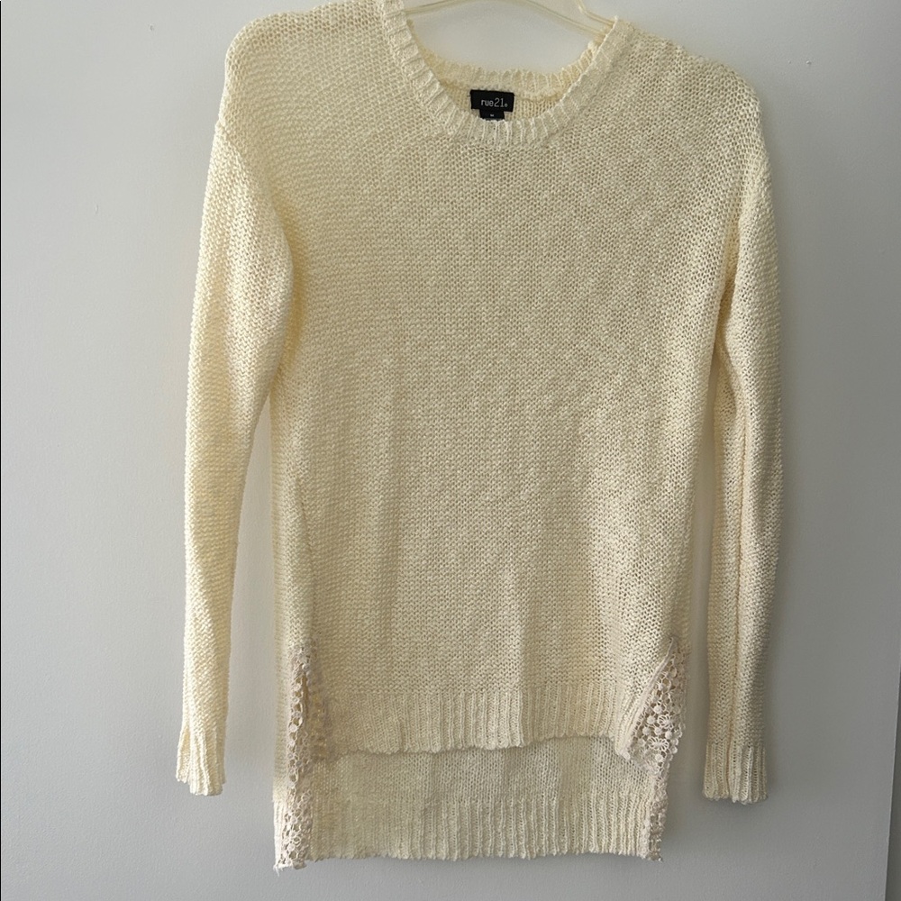 Rue21 Cream Knit Sweater